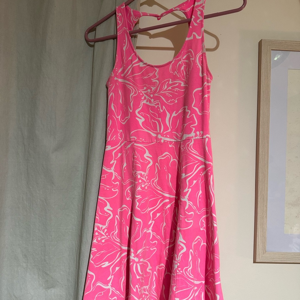 SO Pink Floral Swing Dress